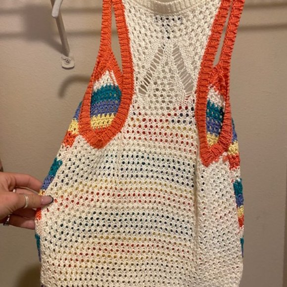 Aqua Crochet Knit Tank Top Rainbow - Picture 4 of 4